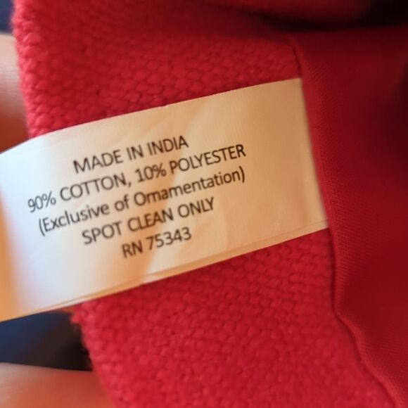 JINGLES & JOY - Merry Christmas Silver Snowflakes Cotton Canvas Stocking - Picture 7 of 7